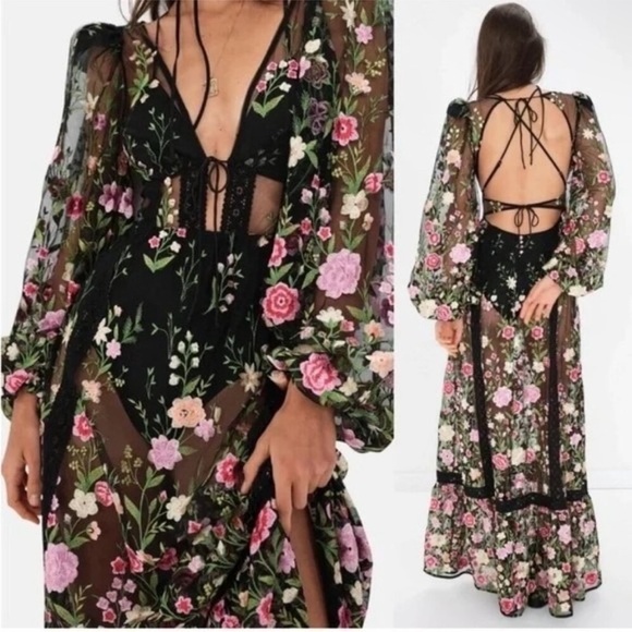 For Love and Lemons Luna Maxi Dress
